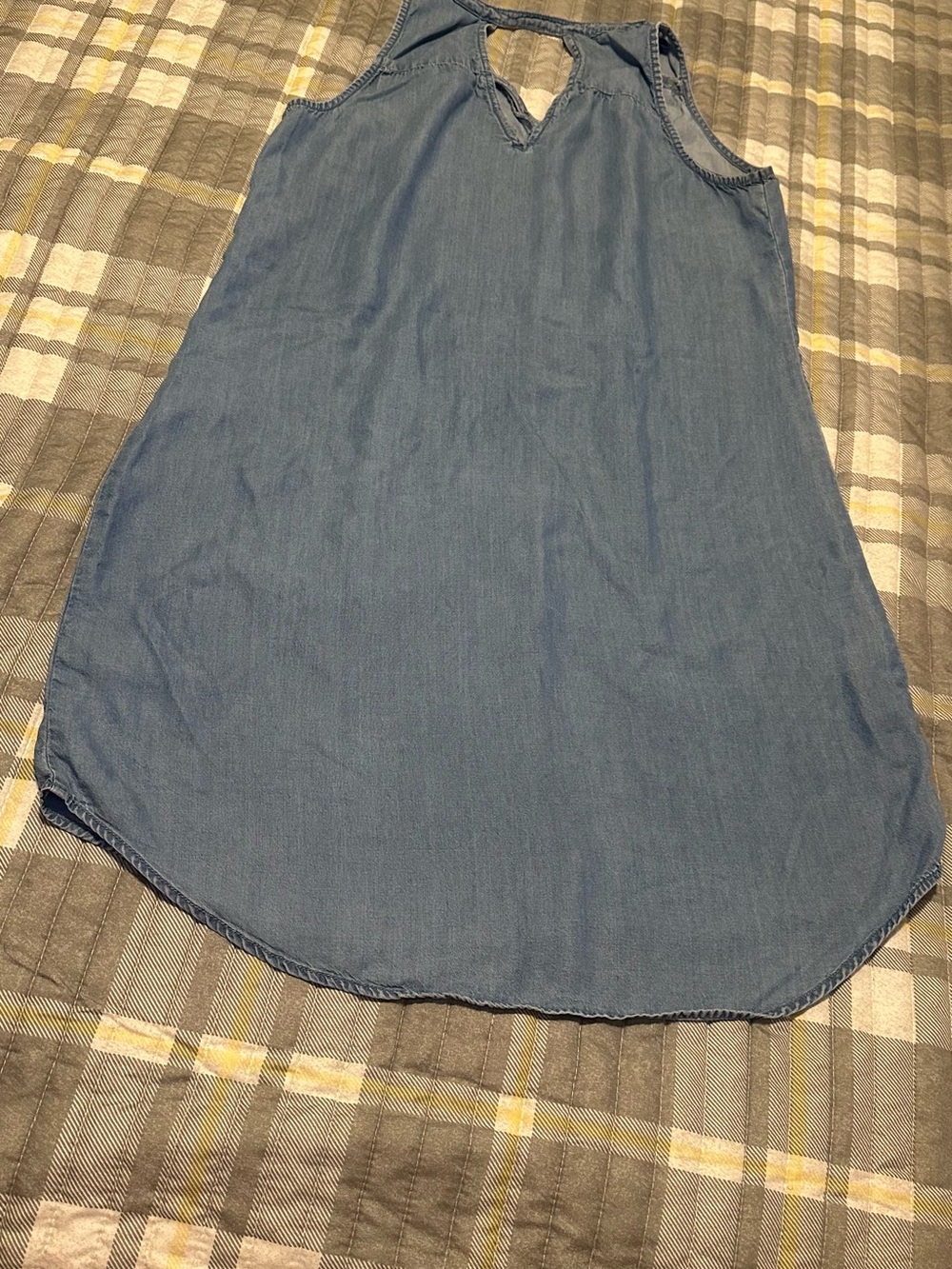 Old Navy Blue Chambray Sleeveless Tunic Dress